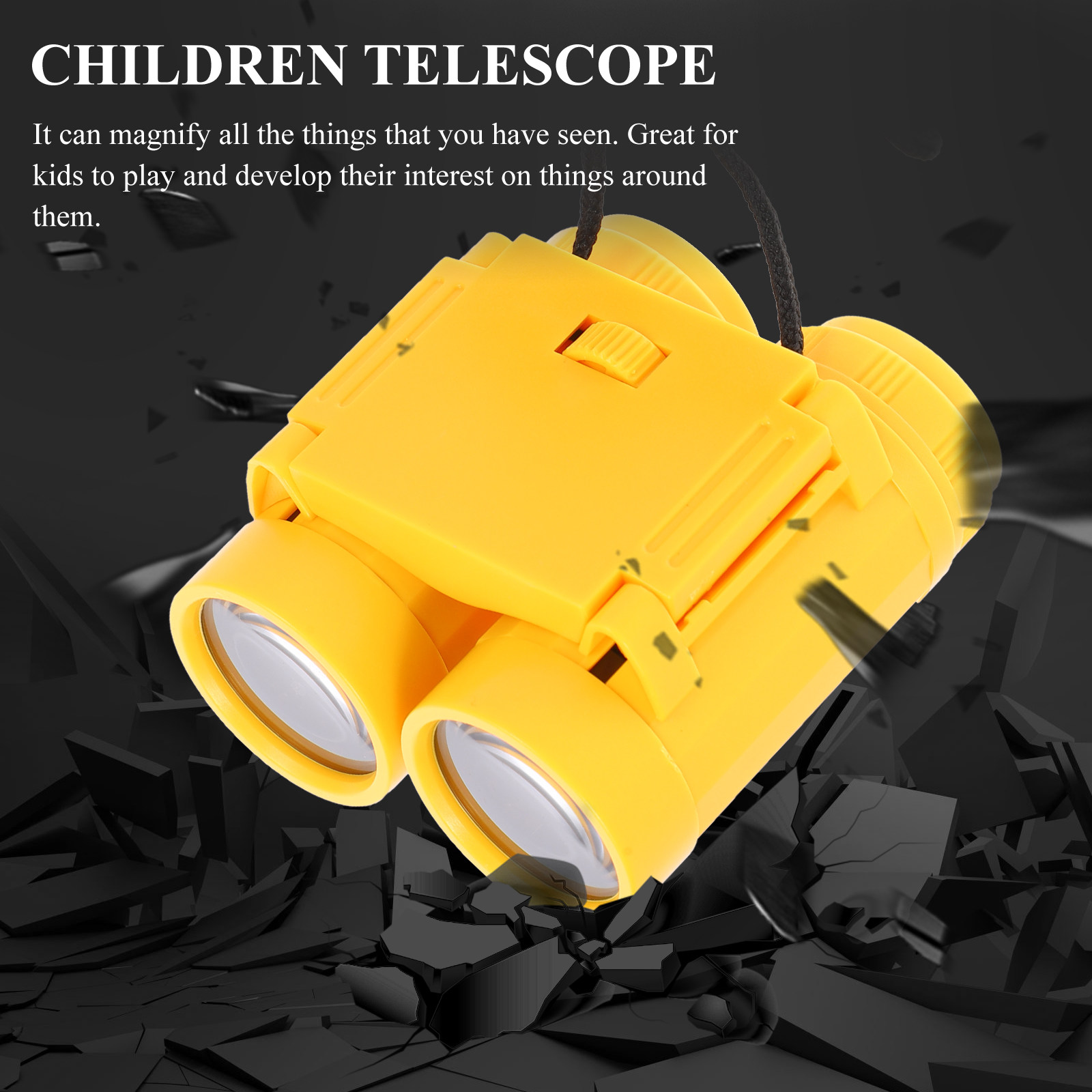 Kids Toys Yellow - Yellow Children Binoculars Adjustable Distance Creative