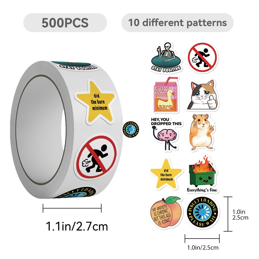 500pcs Funny Emotion Meme Stic - Kids Toys Laptop 评论和价格