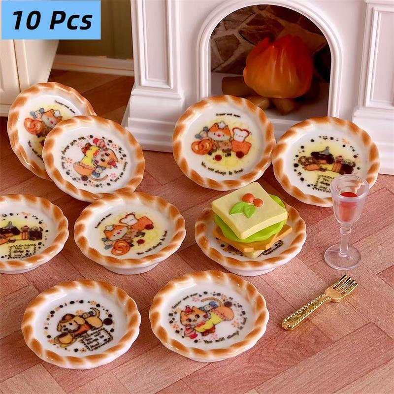 10Pcs/set Dollhouse Miniature  - Kids Toys Set 评论和价格