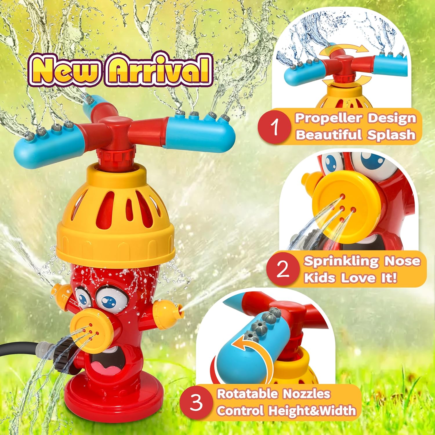 Water Spray Toy Hydrant Sprink - Kids Yard Toys 评论和价格