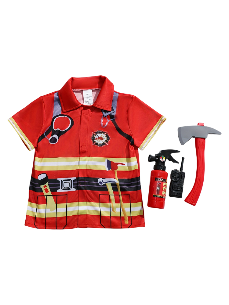 Kids Firefighter Style Shirt w - Kids Toys Set 评论和价格