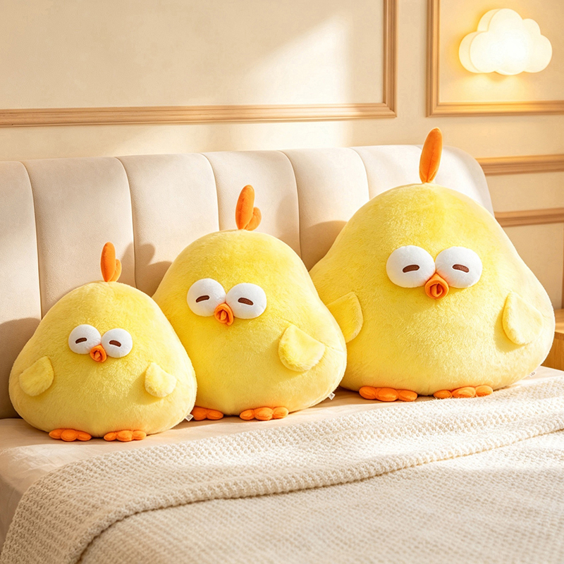 New Cute Dundun Chicken Plush  - Kids Toys Yellow 评论和价格