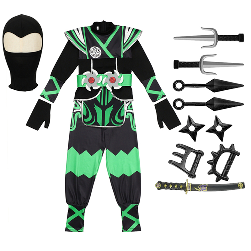 Green Ninja Costume for Kids w - Kids Toys Set 评论和价格