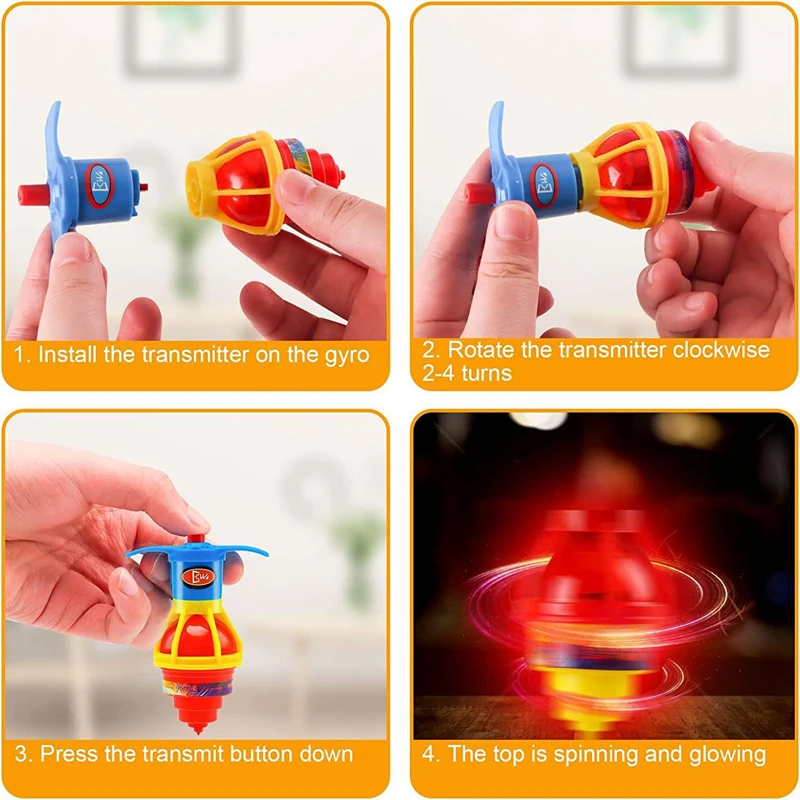 10-20PC Glow Rotating Gyro Kid - Kids Toys 10 Year Old 评论和价格