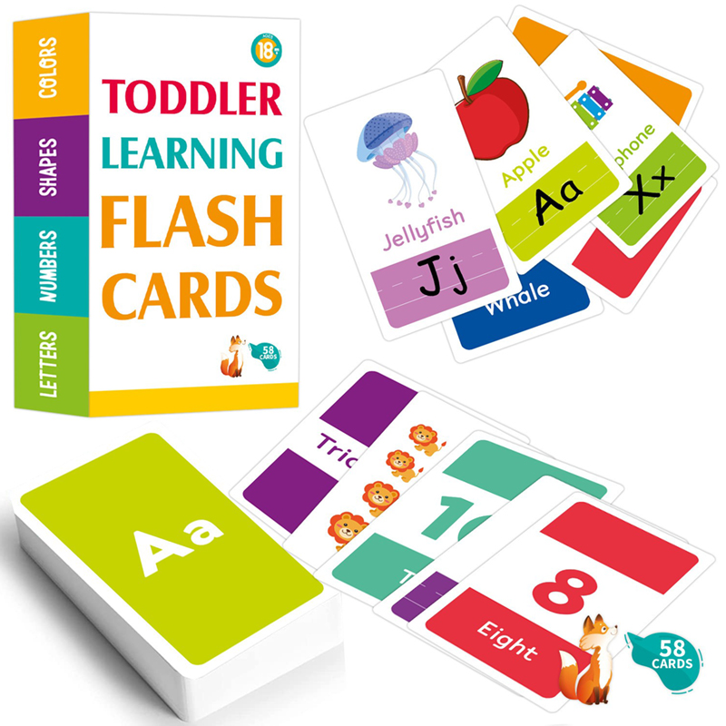 58PCS Flash Cards 26 Alphabet  - Educational Flash Card 评论和价格