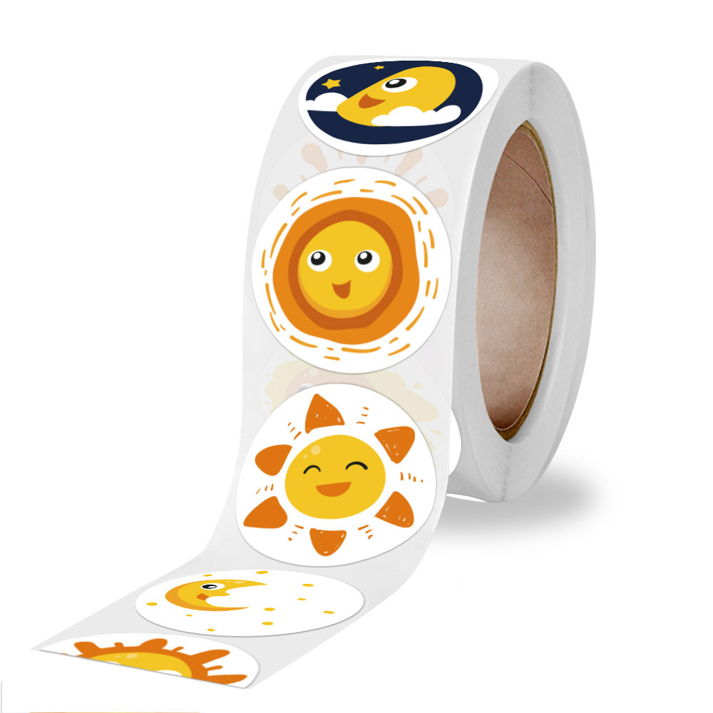 50-500 Pcs Smile Face Sticker  - Kids Toys Yellow 评论和价格