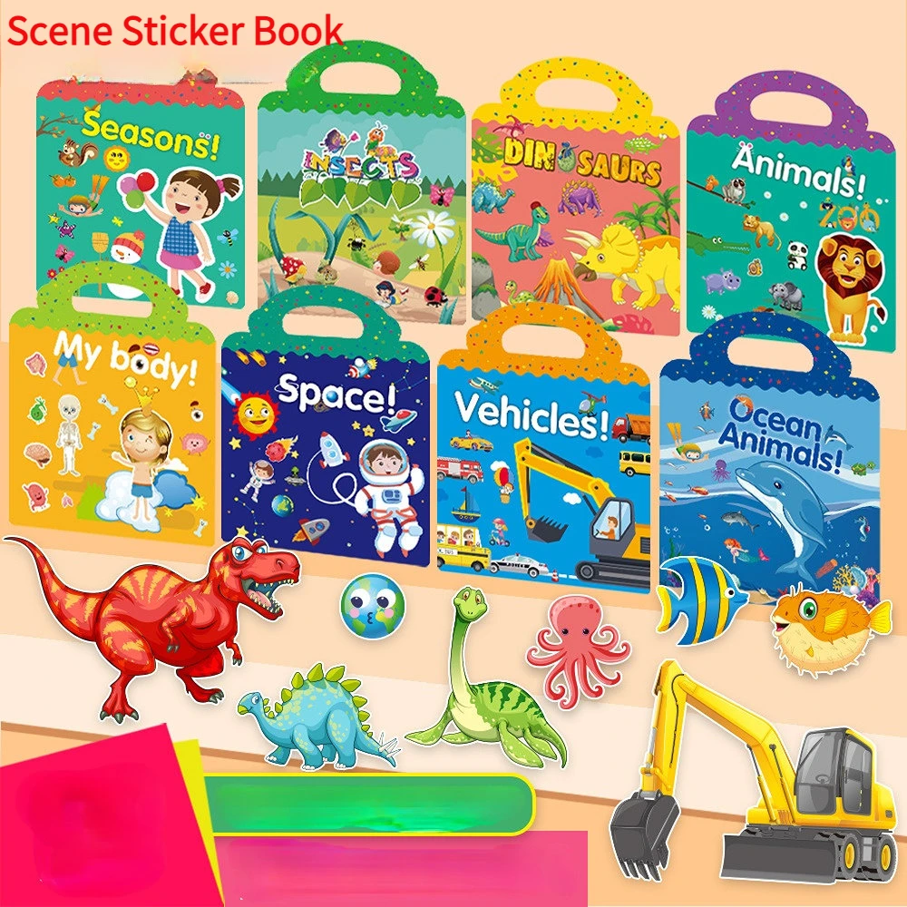 Kids Reusable Sticker Book Mul - Kids Toys 10 Year Old 评论和价格