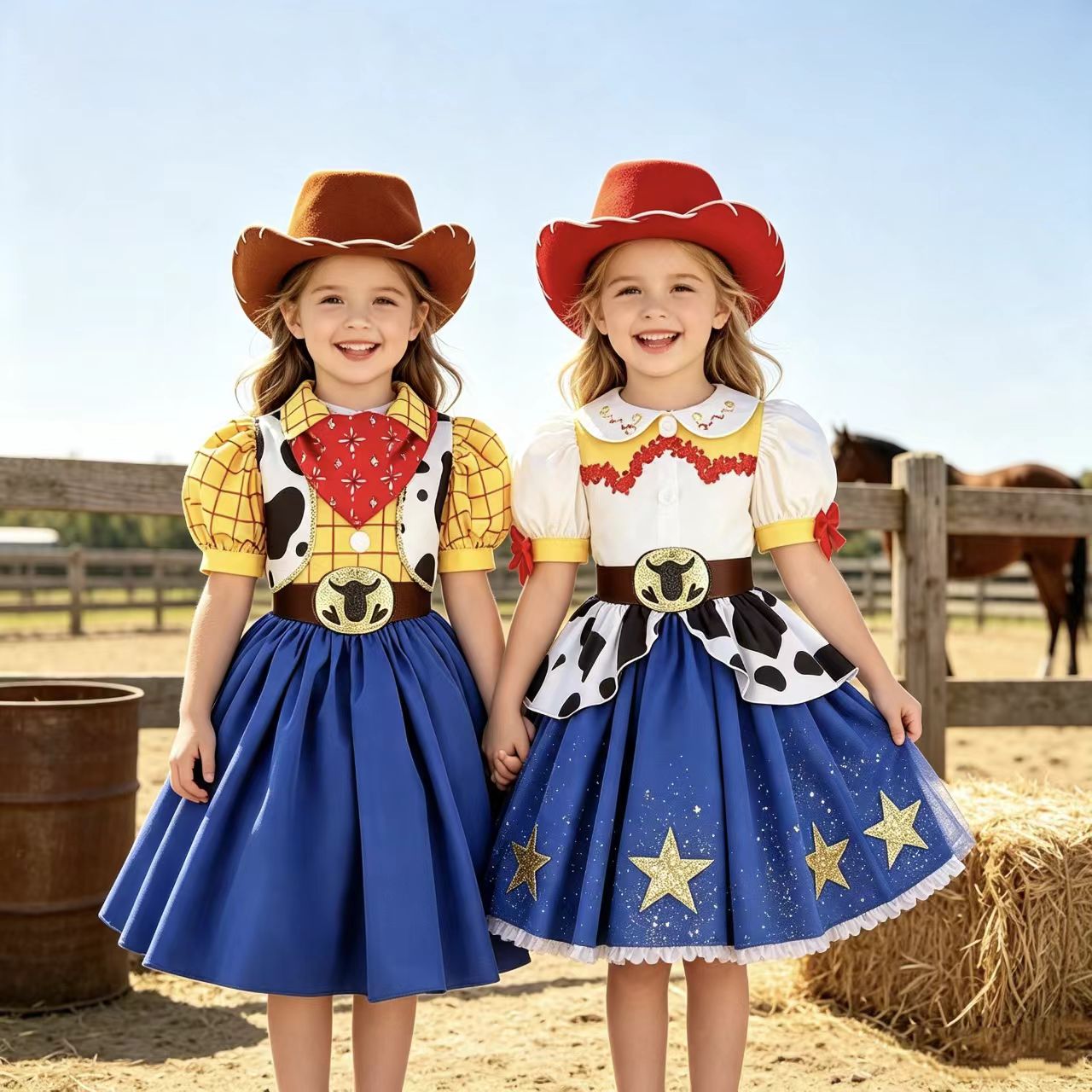 2026 New Girls Cow Spot Dress  - Kids Toys Set 评论和价格