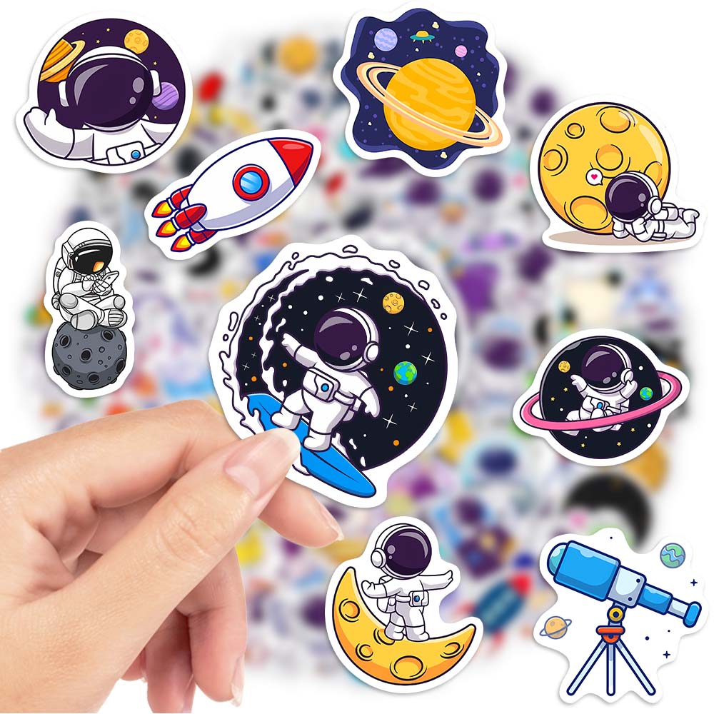 Cute Cartoon Astronaut Sticker - Kids Toys Laptop 评论和价格